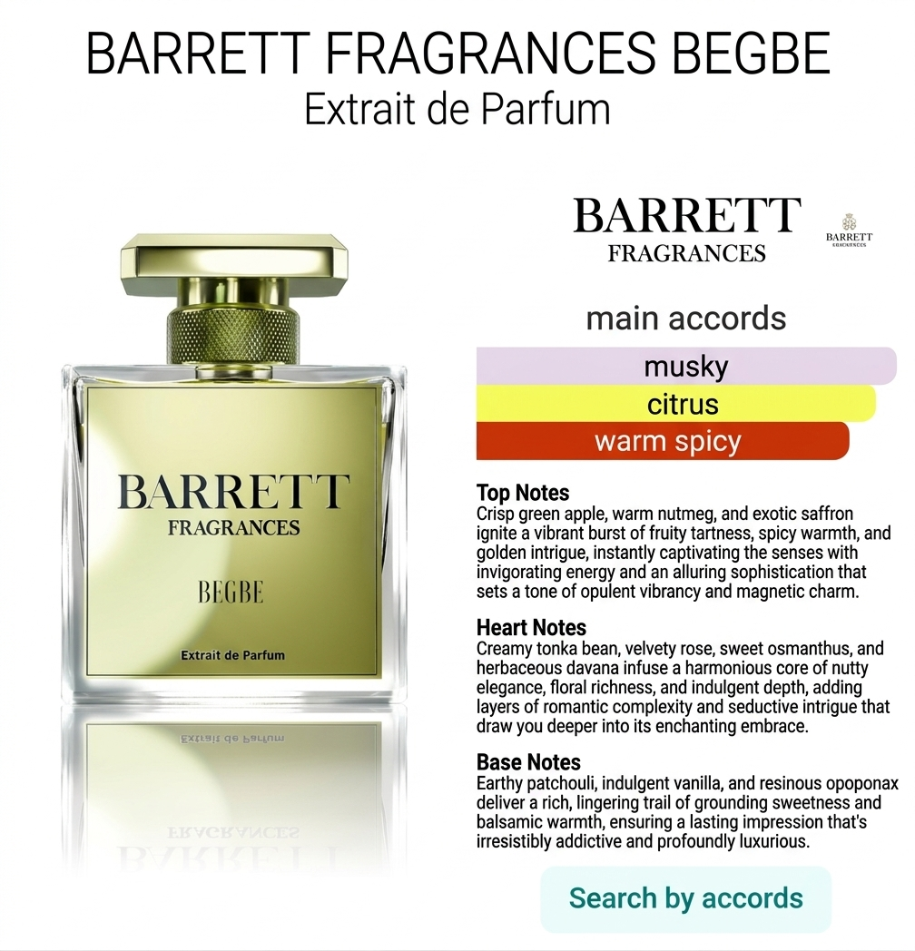 Barret Fragrances Begbe extrait de parfum 8ml