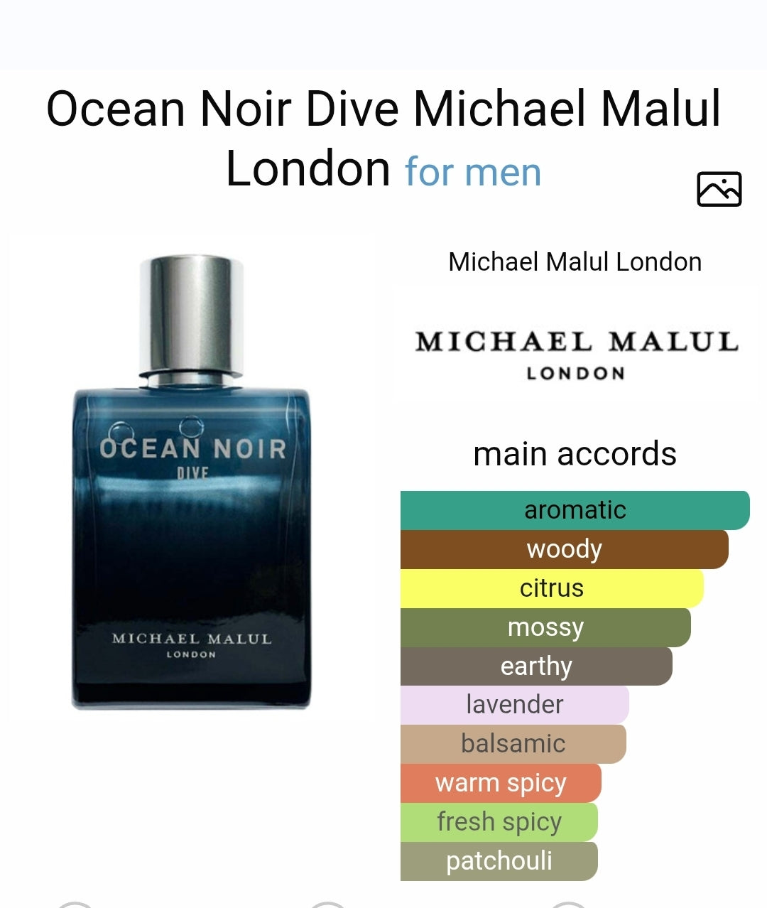 Michael Malul London Ocean Noir Dive eau de parfum 8ml