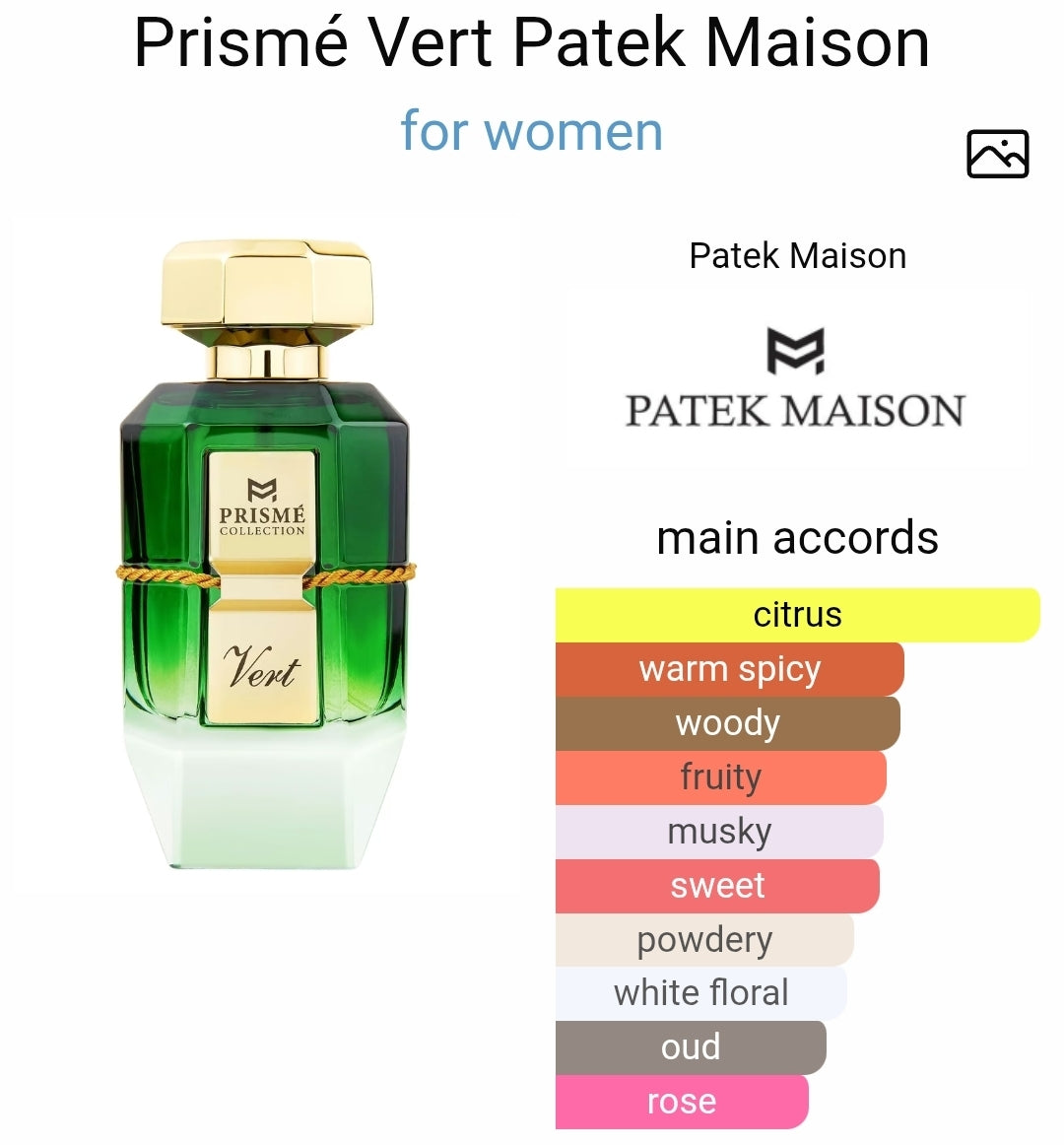 Patek Maison Prisme Vert eau de parfum 8ml