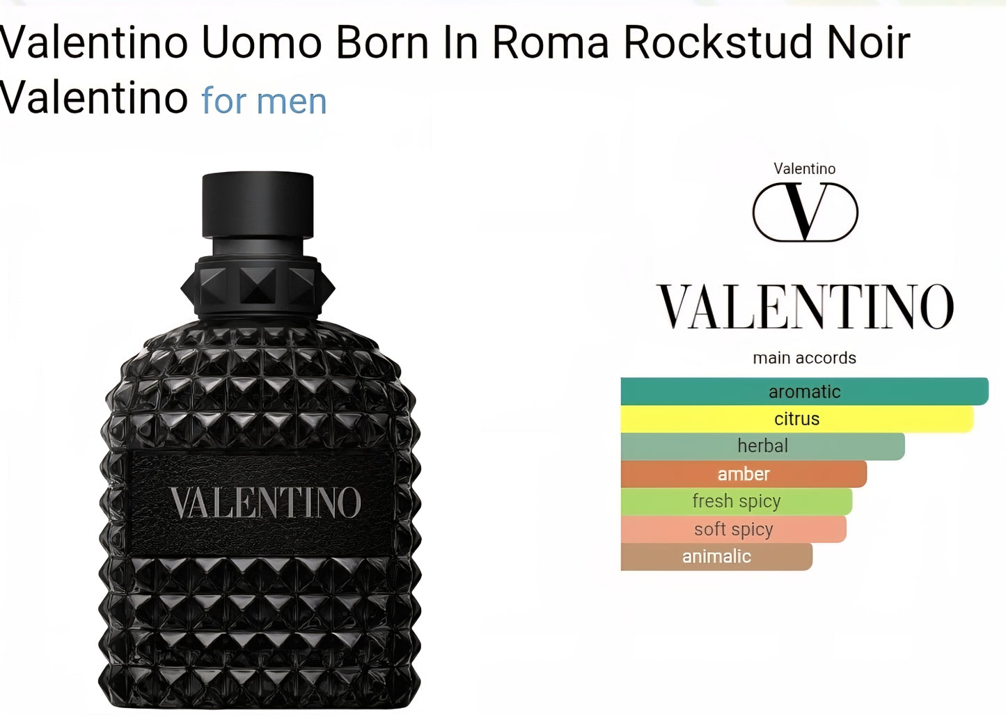 Valentino Uomo Born In Roma Rockstud Noir eau de toilette 8ml