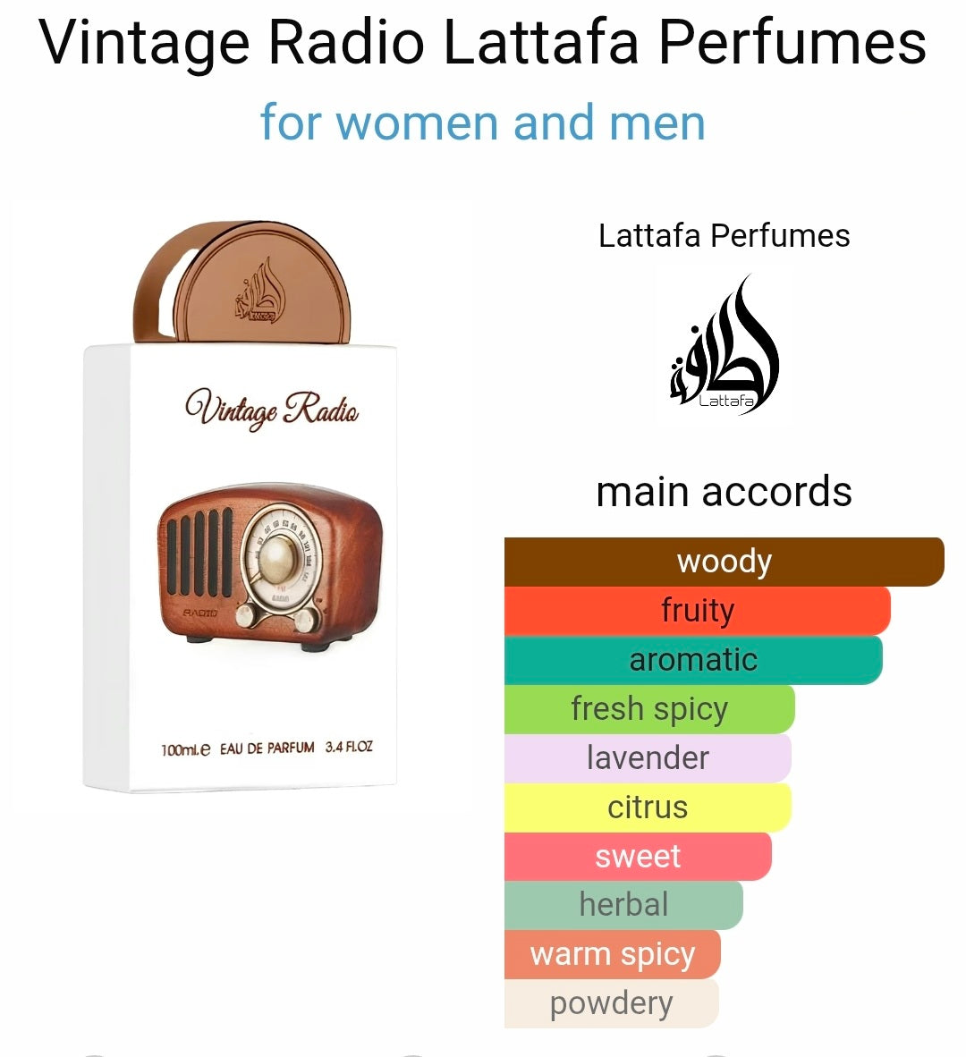 Lattafa Vintage Radio eau de parfum 8ml