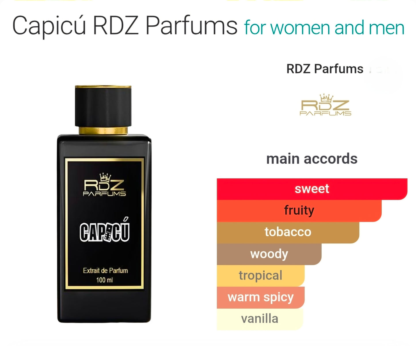 RDZ Parfums Capicu' extrait de parfum 8ml