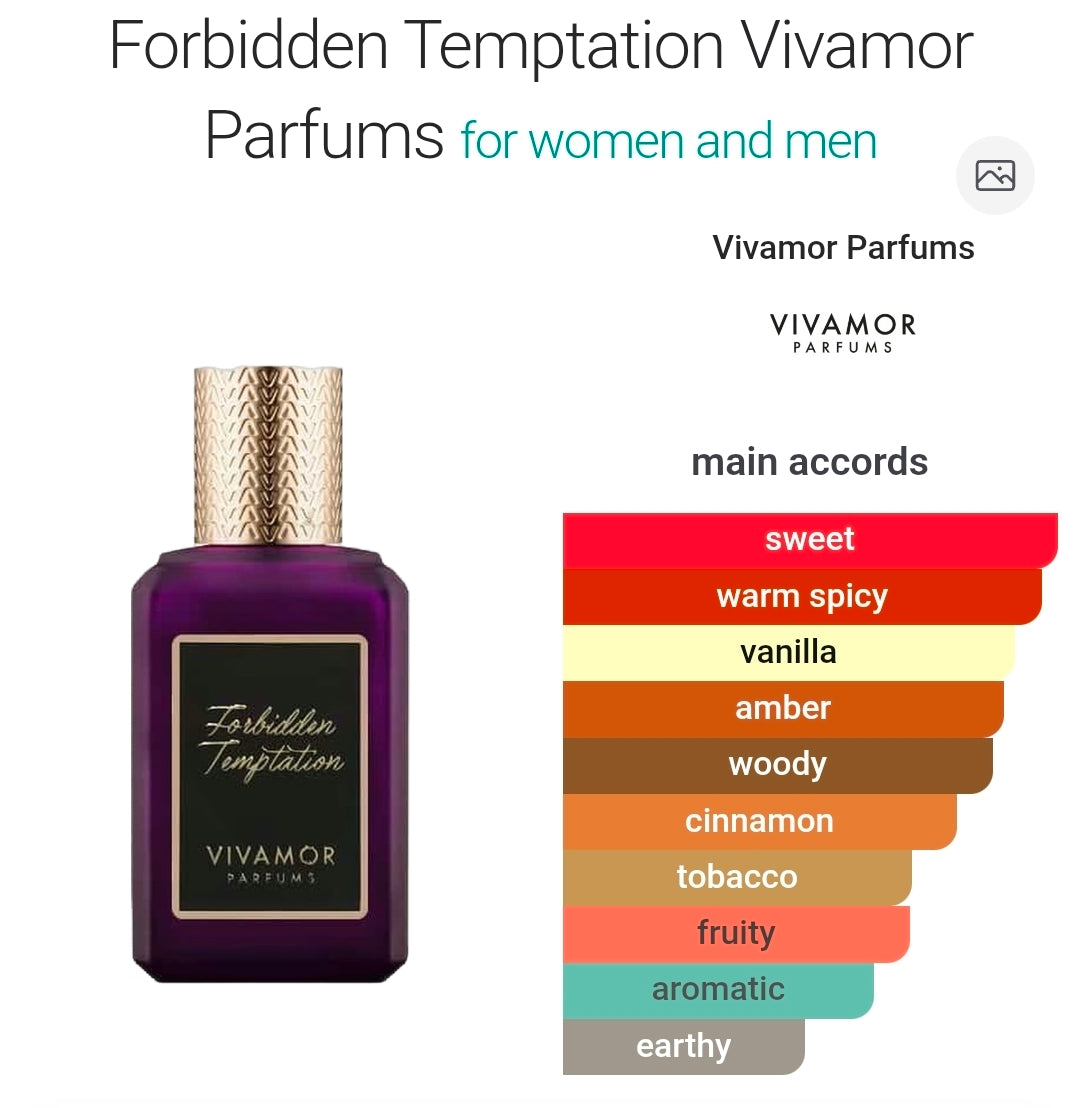 Vivamor Parfums Forbidden Temptation extrait de parfum 8ml