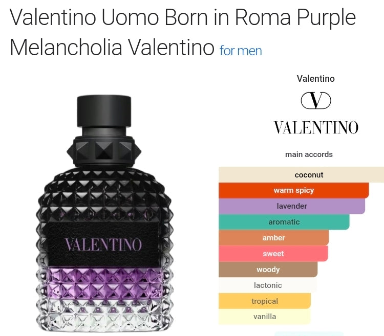 Valentino Uomo Born In Roma Purple Melancholia eau de toilette 8ml