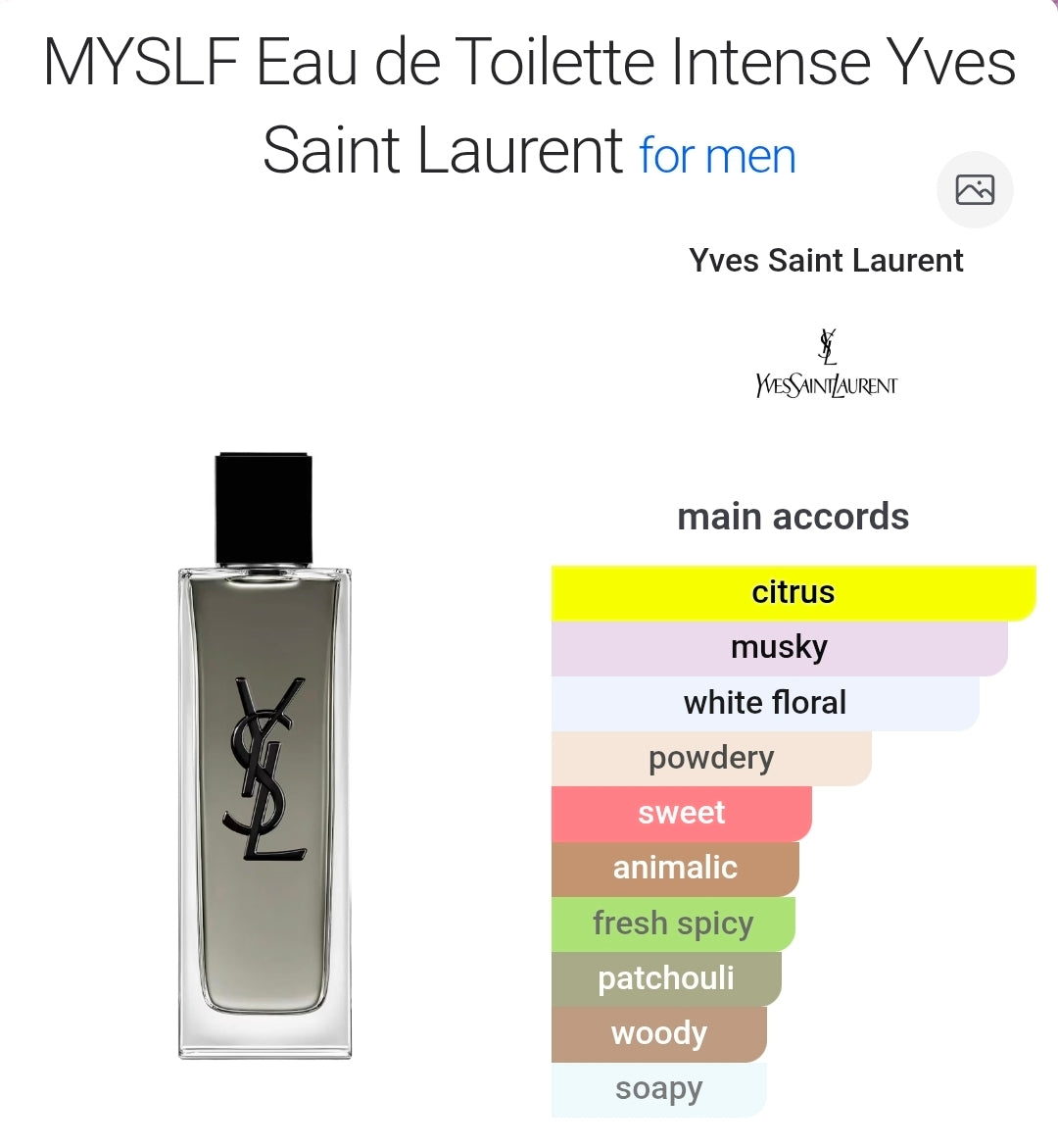 Yves Saint Laurent Myslf eau de toilette intense 8ml