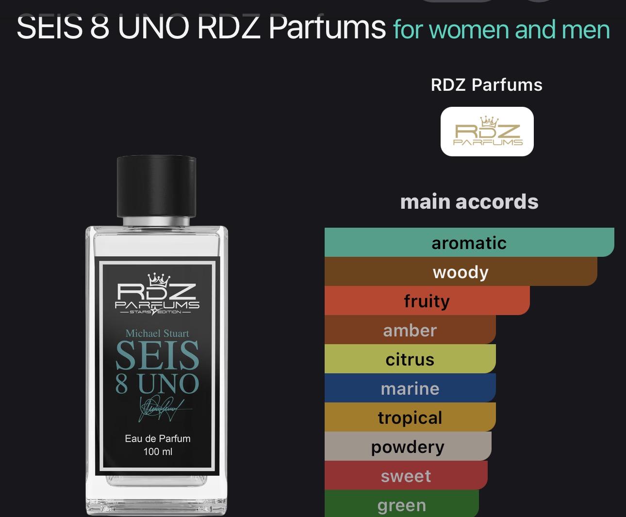 RDZ Parfums Seis 8 Uno eau de parfum